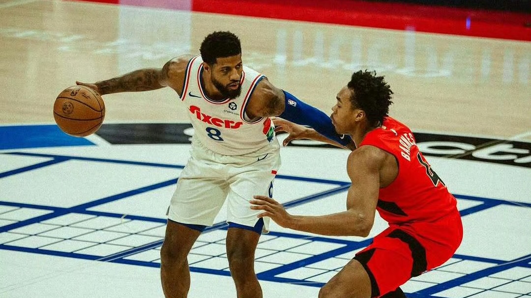 猛龙队再次与76人队交锋，比赛激烈