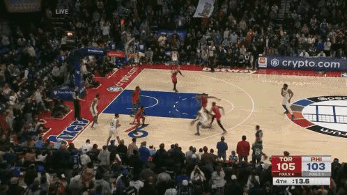 猛龙队再次与76人队交锋，比赛激烈